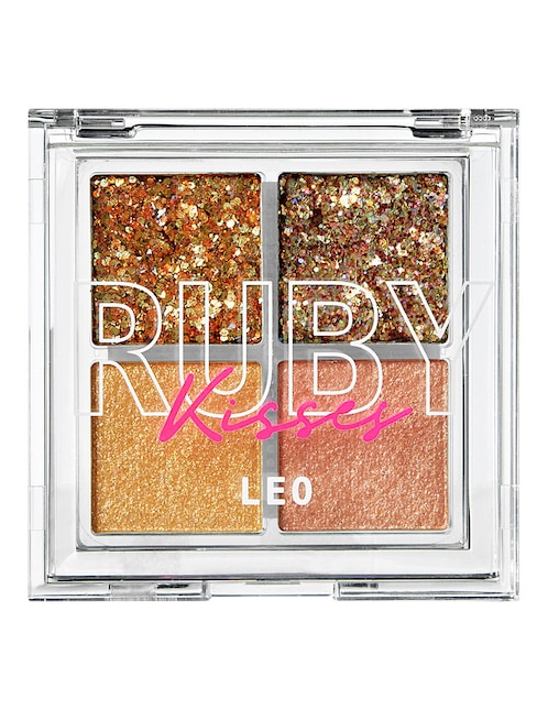 Paleta de sombras Kiss Glitter Gem 4 tonos