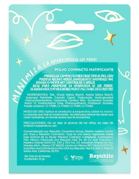 Polvo compacto matificante Yuya