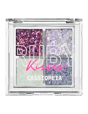 Paleta De Sombras Kiss Glitter Grem 4 Tonos